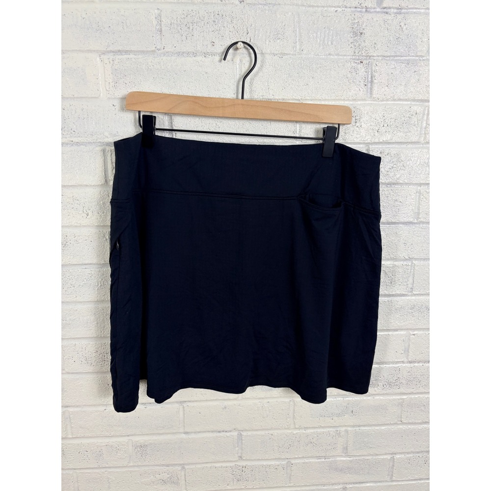 IBKUL Golf Skort Womens XL Black UPF 50+ Pockets Athletic Tennis Performance - Picture 1 of 12